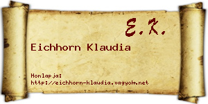 Eichhorn Klaudia névjegykártya